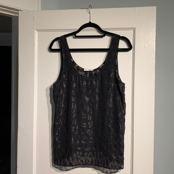 🌟Host Pick 🌟 Equipment ‘Kaylen’ metallic silk-blend jacquard tank - Picture 6 of 6